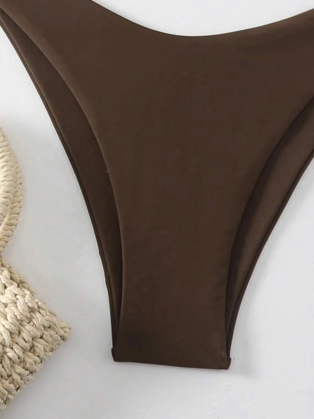 Sexy Solid Halter Lace Up Low Waist Bikini Set Women's 2 Pieces Swimsuit Triangle Thong Swimwear Bathing Suit Brazilian Biquini