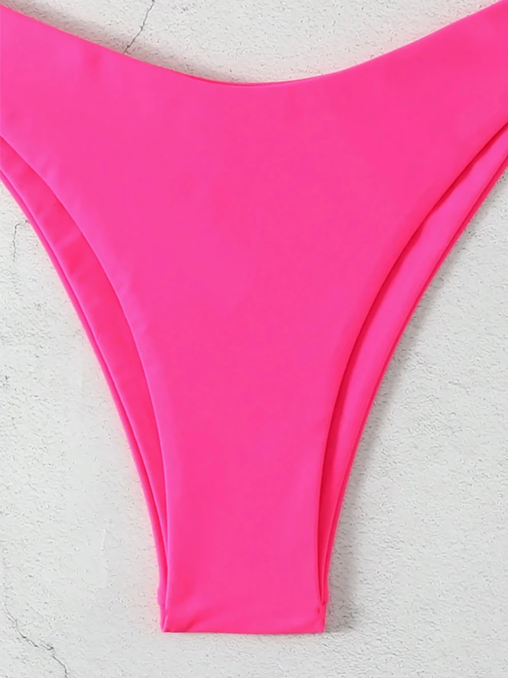 Sexy Solid Halter Lace Up Low Waist Bikini Set Women's 2 Pieces Swimsuit Triangle Thong Swimwear Bathing Suit Brazilian Biquini