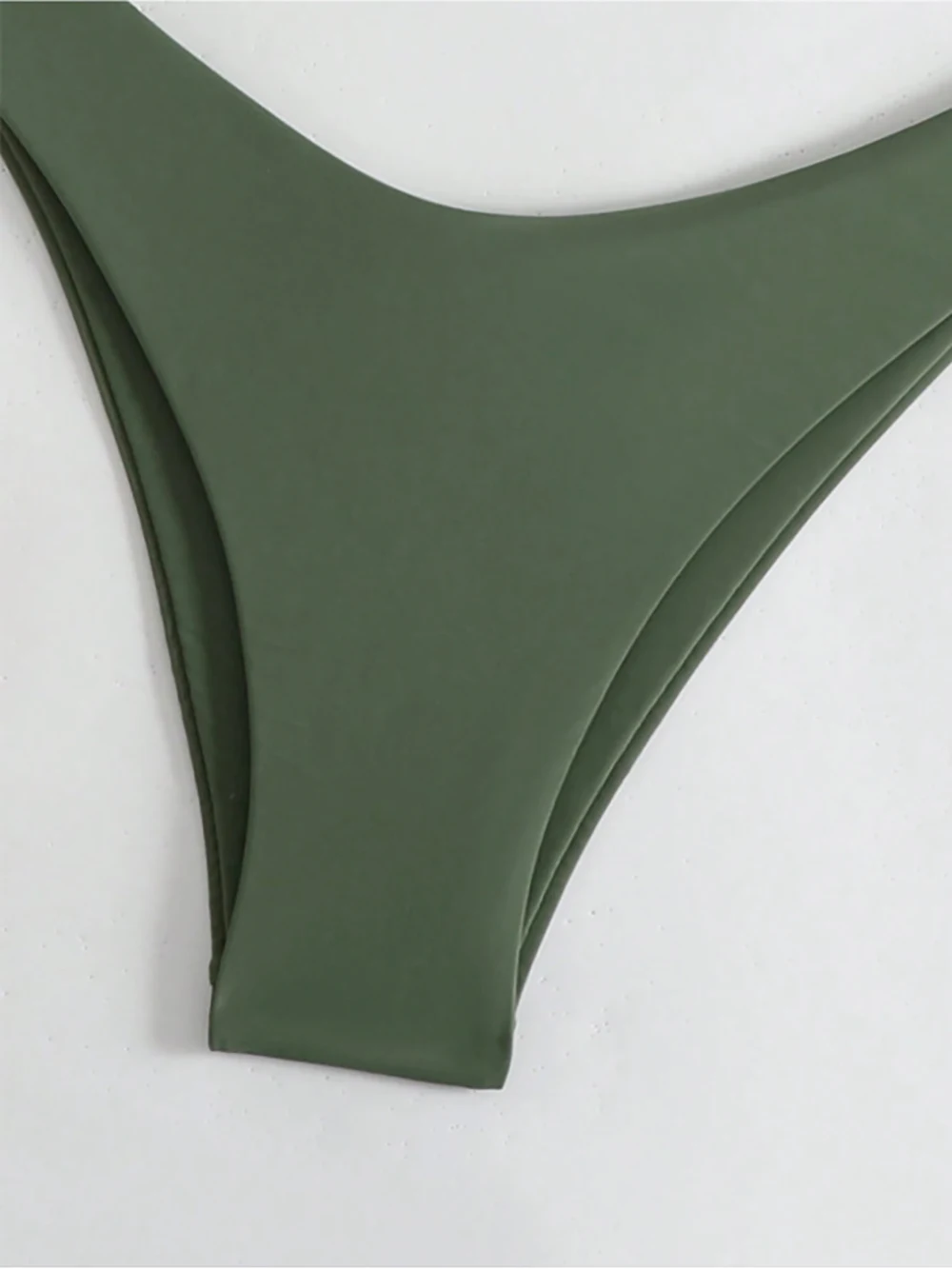Sexy Solid Halter Lace Up Low Waist Bikini Set Women's 2 Pieces Swimsuit Triangle Thong Swimwear Bathing Suit Brazilian Biquini