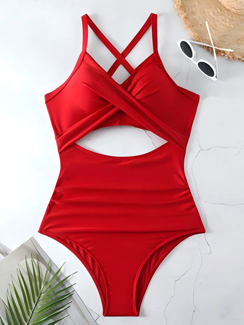 Plain Ruched Swimsuit Women One Piece Solid Swimwear Female Beachwear Bathers Bathing Swimming Swim Bodysuit Summer