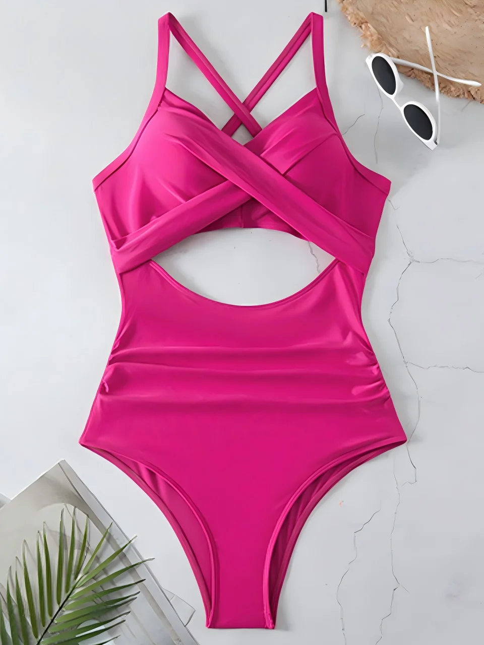 Plain Ruched Swimsuit Women One Piece Solid Swimwear Female Beachwear Bathers Bathing Swimming Swim Bodysuit Summer