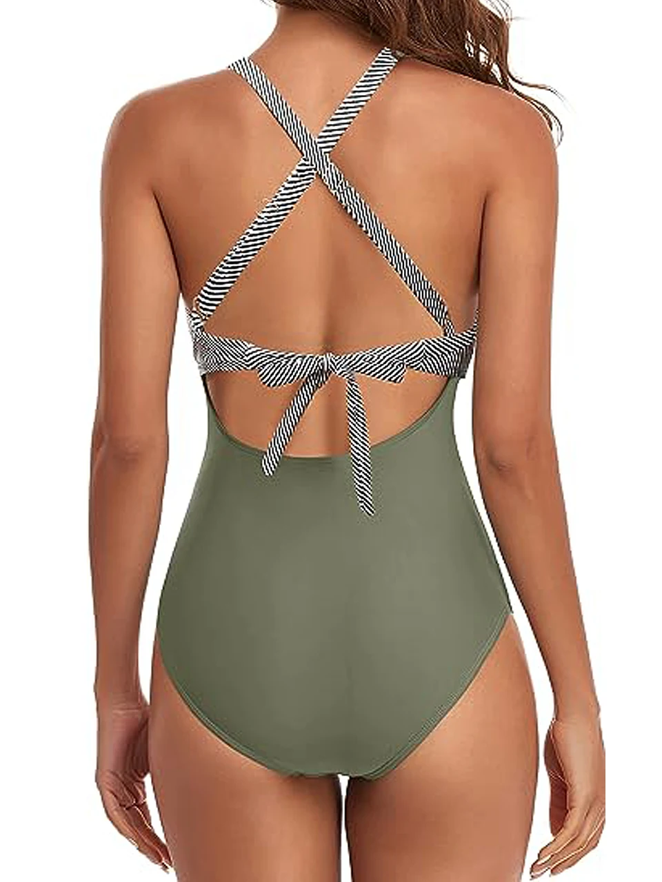 Plain Ruched Swimsuit Women One Piece Solid Swimwear Female Beachwear Bathers Bathing Swimming Swim Bodysuit Summer