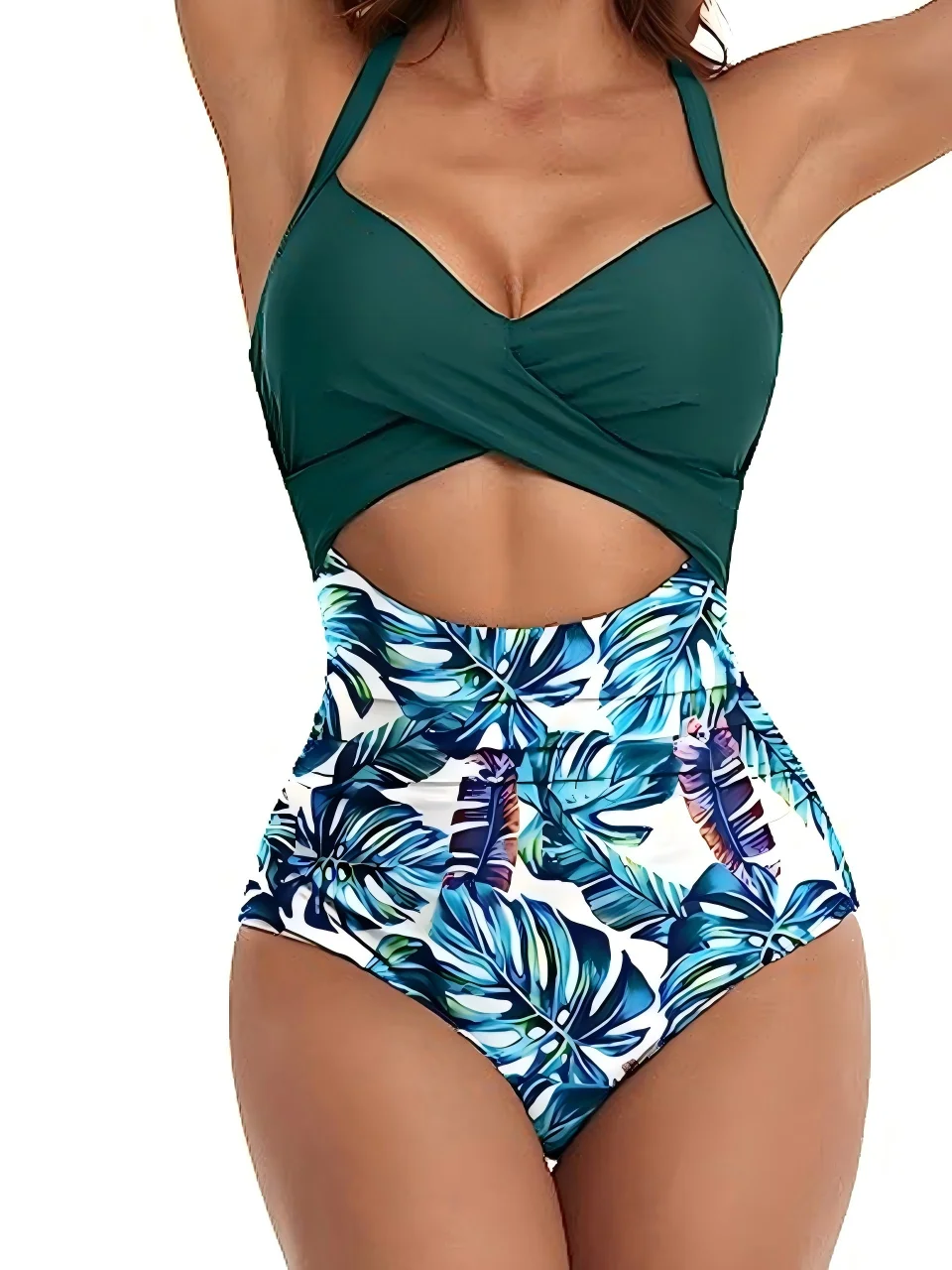 Plain Ruched Swimsuit Women One Piece Solid Swimwear Female Beachwear Bathers Bathing Swimming Swim Bodysuit Summer