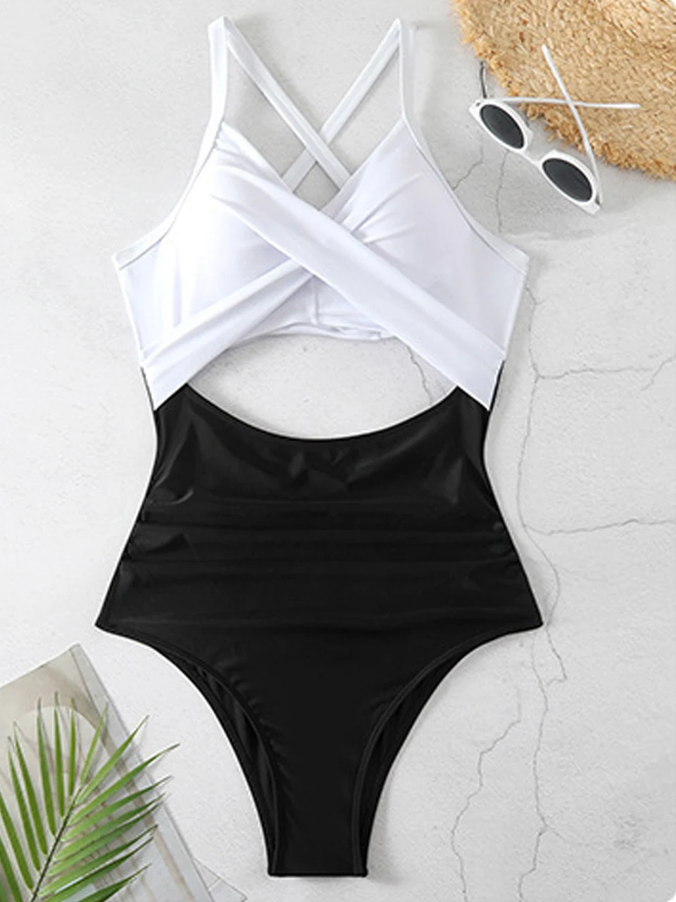 Plain Ruched Swimsuit Women One Piece Solid Swimwear Female Beachwear Bathers Bathing Swimming Swim Bodysuit Summer