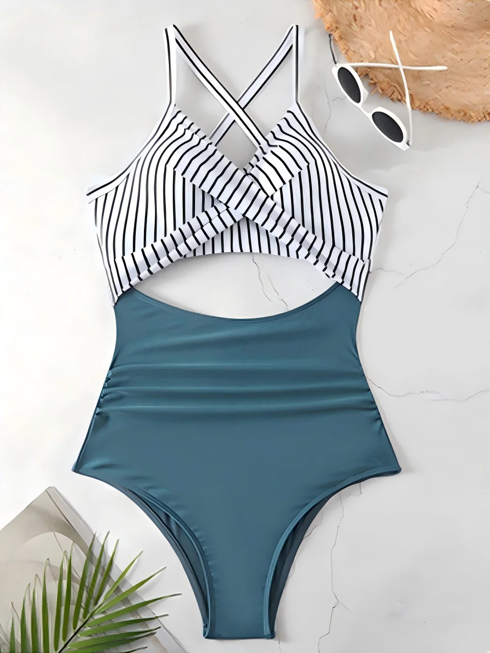 Plain Ruched Swimsuit Women One Piece Solid Swimwear Female Beachwear Bathers Bathing Swimming Swim Bodysuit Summer