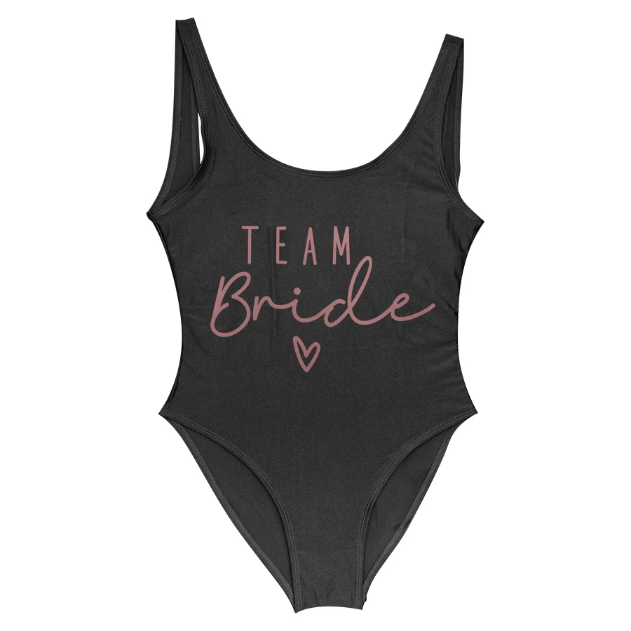 S-3XL White Bridal Team Bride Swimsuit One-Piece Bachelor Party Swimwear Women Swimsuit Hen Party Beachwear Pool Bathing Suit