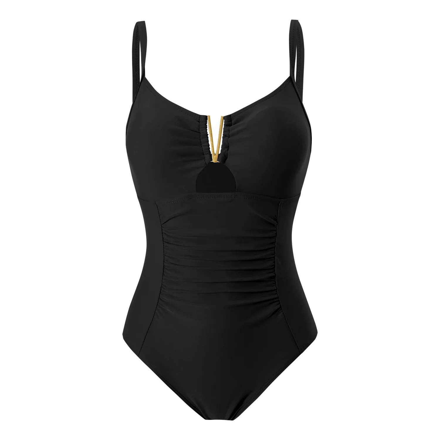 Sexy Bikini One-Piece Swimsuit Women's Strap Design Slimming Cross-Border Swimwear Comfortable Sporty Fashionable Beachwear