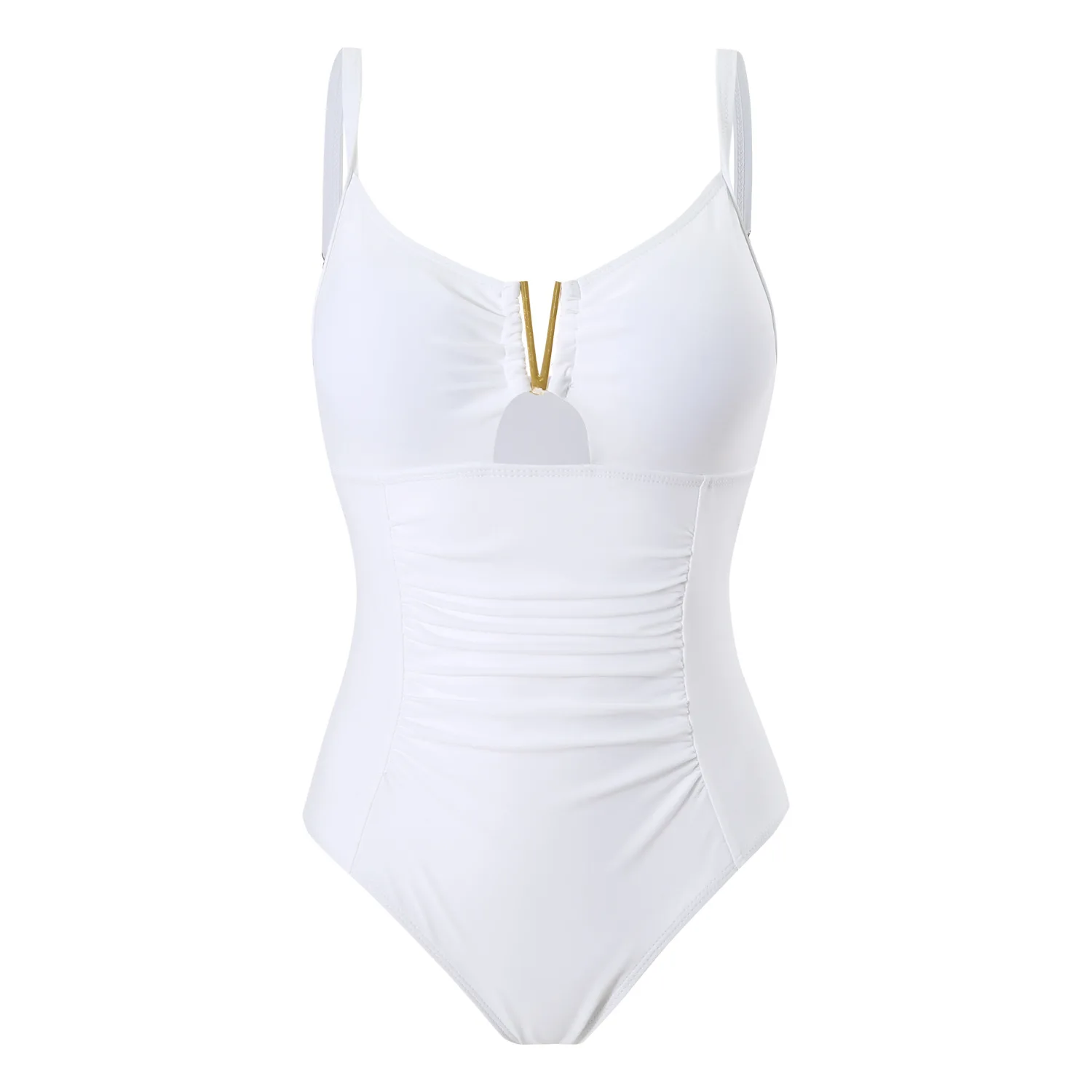 Sexy Bikini One-Piece Swimsuit Women's Strap Design Slimming Cross-Border Swimwear Comfortable Sporty Fashionable Beachwear