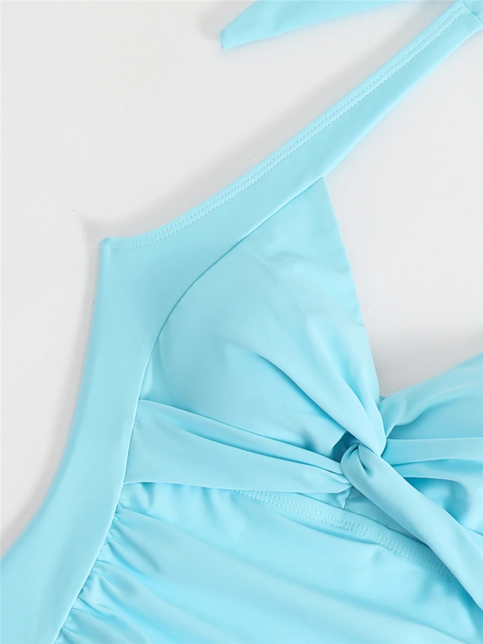 Plain Ruched Fashion Swimsuit Women 2026 One Piece Lace Up Swimwear Female Bathers Bathing Swimming Bodysuit Summer Beachwear
