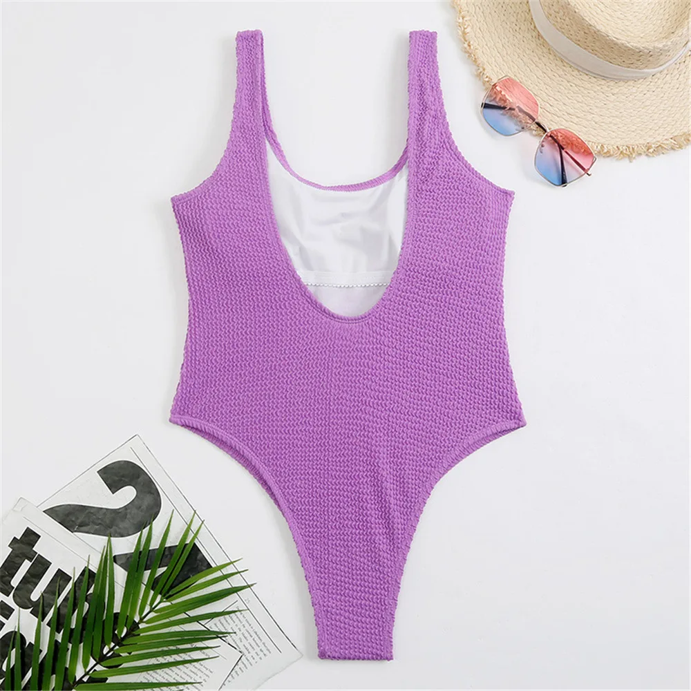 One Piece Swimsuit Women Push Up Swimwear Female Thong Monokini Solid Backless Bathing Suit Swimming Suit Bodysuit