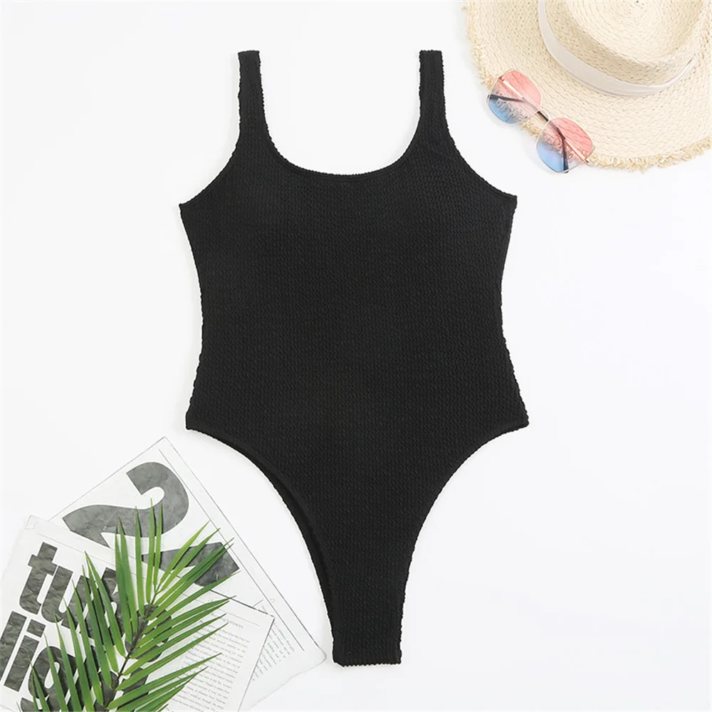 One Piece Swimsuit Women Push Up Swimwear Female Thong Monokini Solid Backless Bathing Suit Swimming Suit Bodysuit