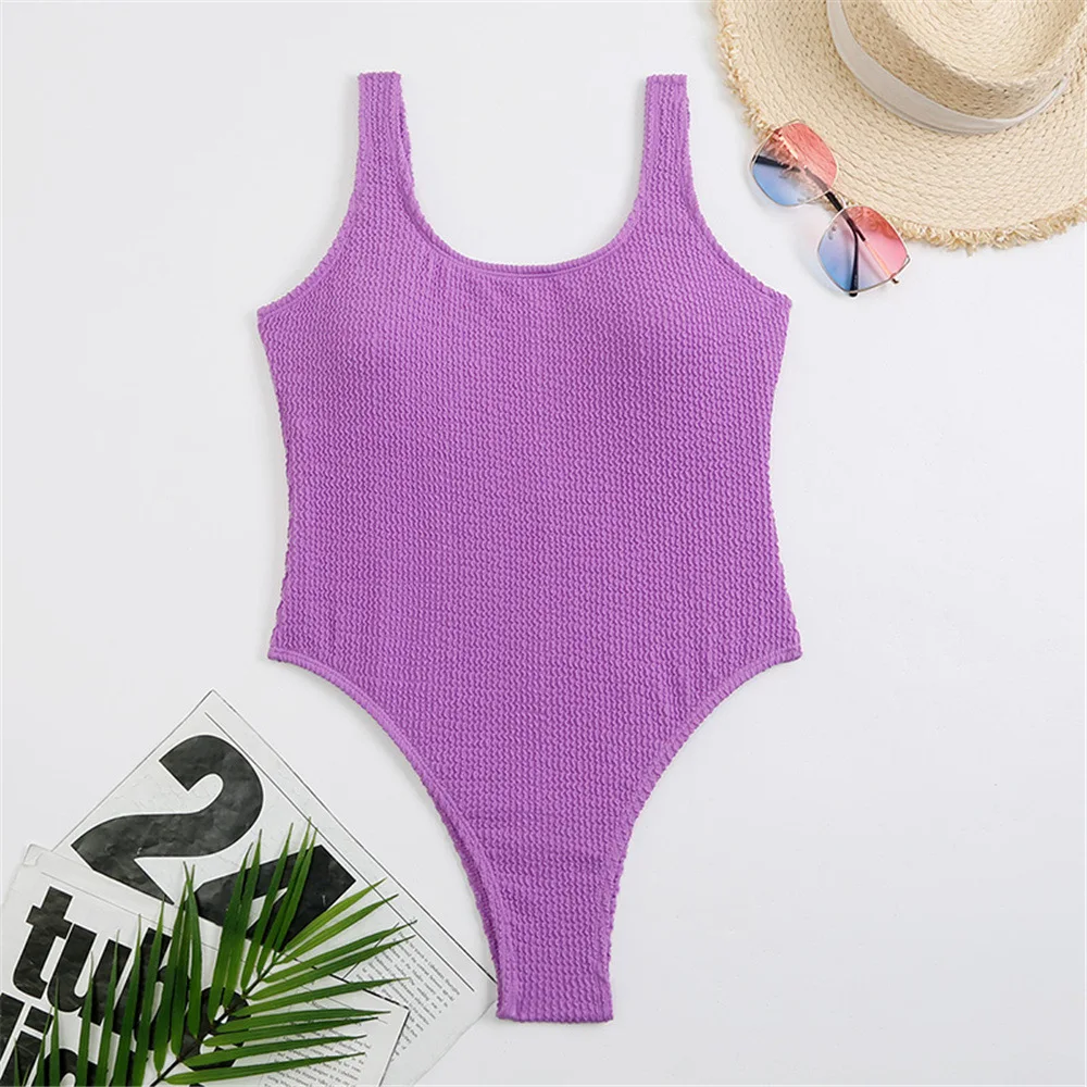 One Piece Swimsuit Women Push Up Swimwear Female Thong Monokini Solid Backless Bathing Suit Swimming Suit Bodysuit