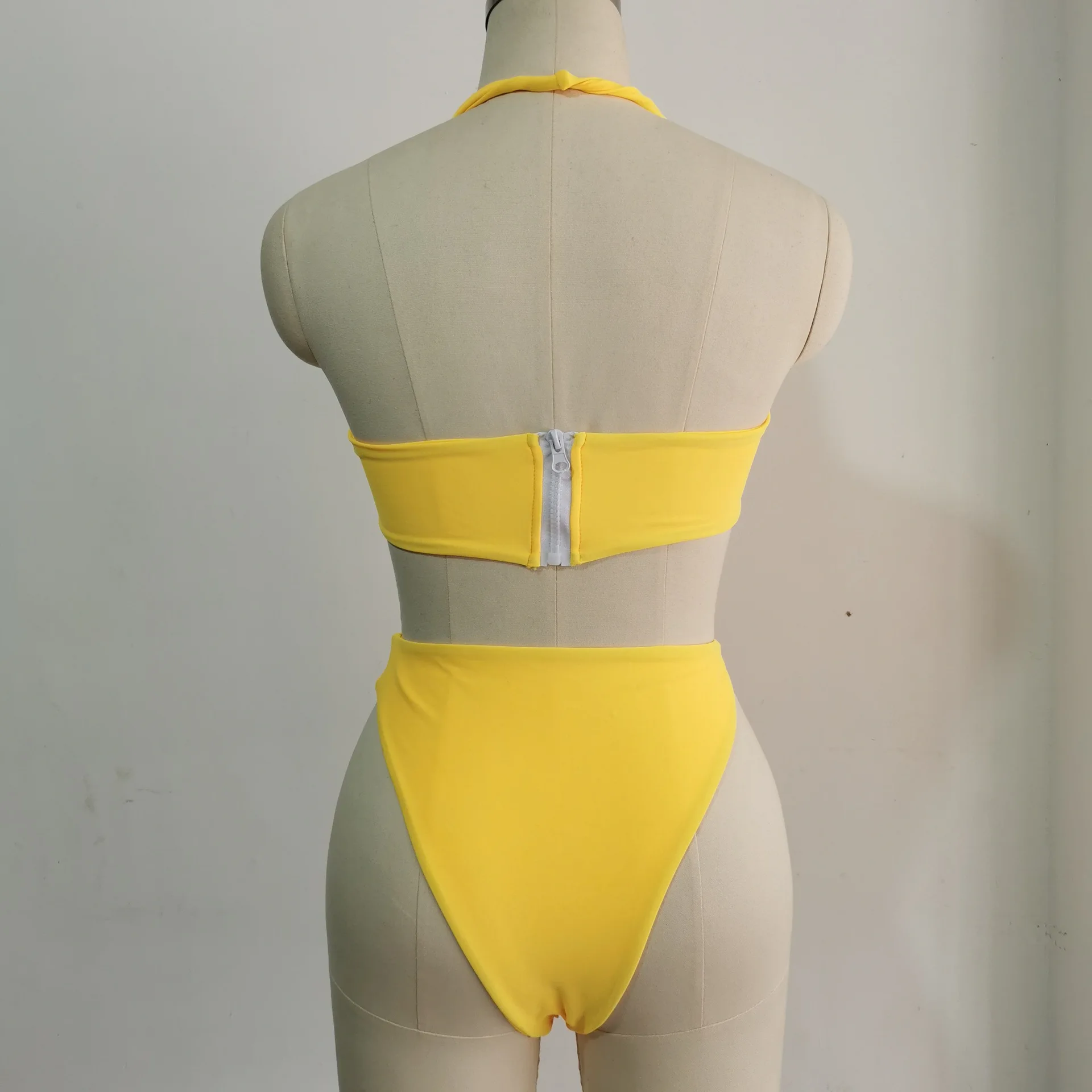 Summer Beach Women's Sexy Criss Cross Halter One Piece Bathing Suit