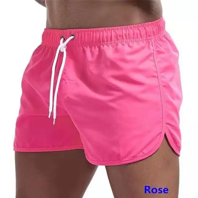 2026 New Summer Men's Swimwear Shorts Brand Beachwear Sexy Swim Trunks Men Swimsuit Low Waist Breathable Beach Wear Surf