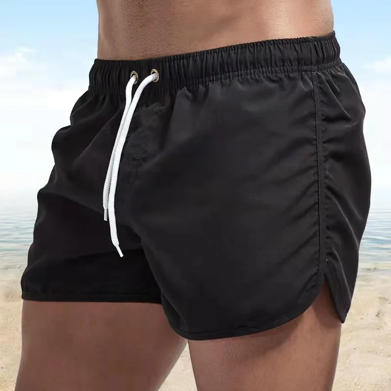 2026 New Summer Men's Swimwear Shorts Brand Beachwear Sexy Swim Trunks Men Swimsuit Low Waist Breathable Beach Wear Surf