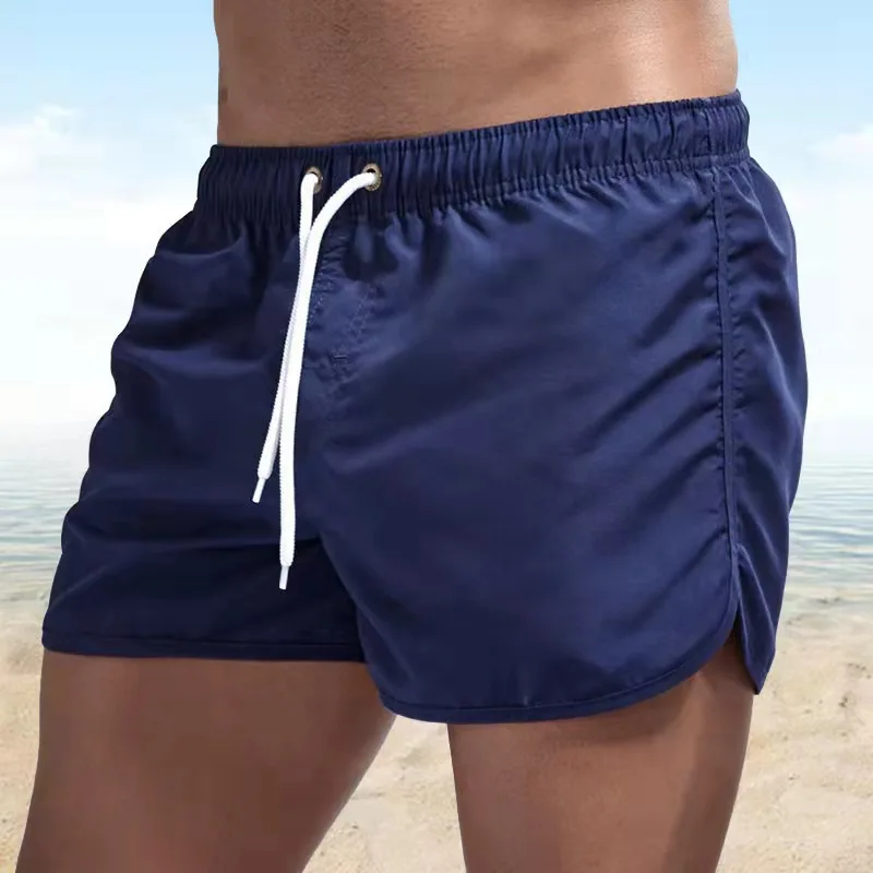 2026 New Summer Men's Swimwear Shorts Brand Beachwear Sexy Swim Trunks Men Swimsuit Low Waist Breathable Beach Wear Surf