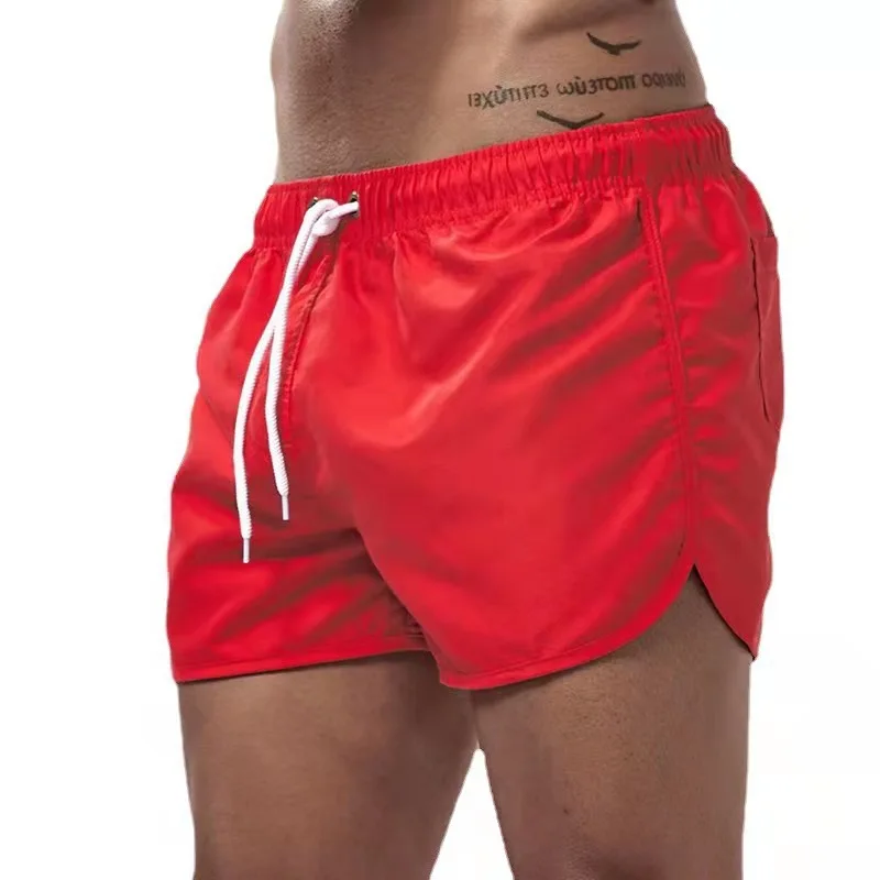 2026 New Summer Men's Swimwear Shorts Brand Beachwear Sexy Swim Trunks Men Swimsuit Low Waist Breathable Beach Wear Surf