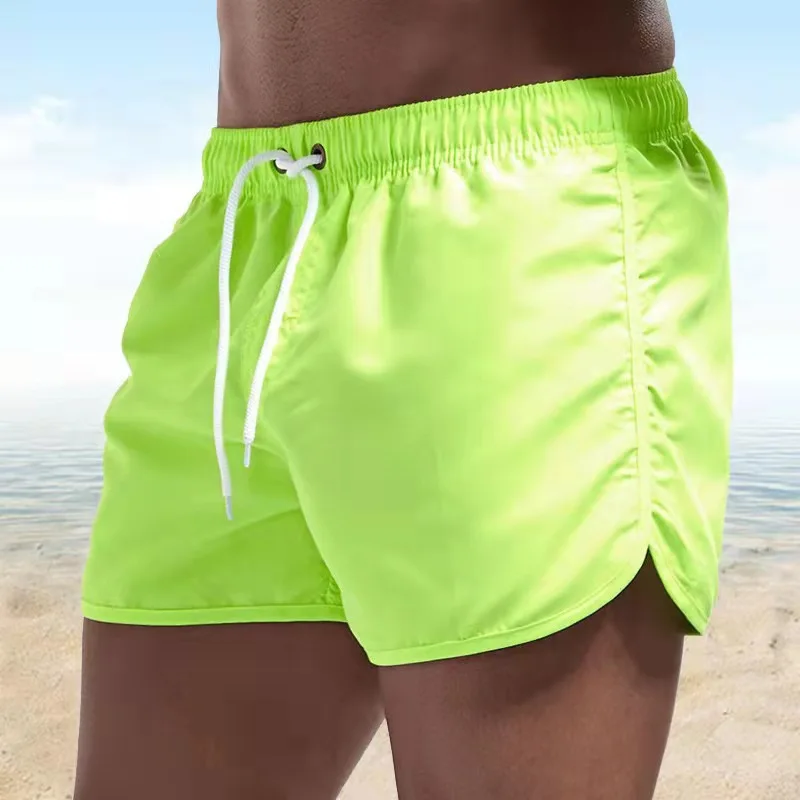 2026 New Summer Men's Swimwear Shorts Brand Beachwear Sexy Swim Trunks Men Swimsuit Low Waist Breathable Beach Wear Surf