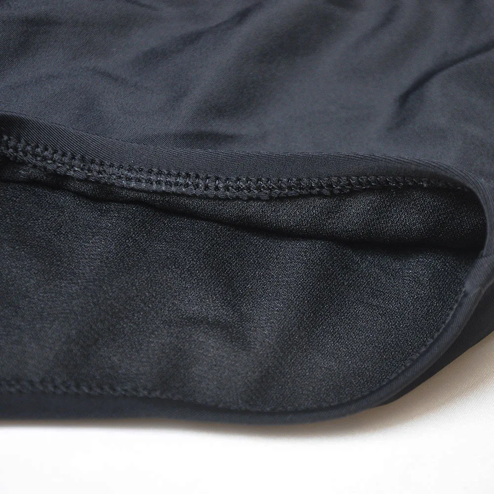 Foreign trade men's solid color black nylon boxer swimming trunks simple loose fashion swimming trunks cross-border supplyUXH604