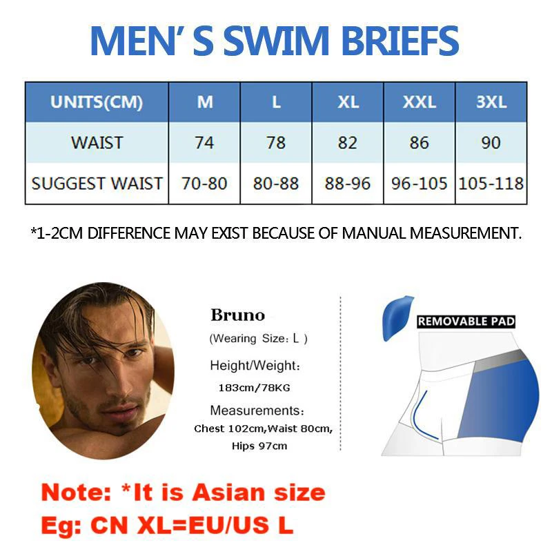 Datifer Summer 2026 Men Shorts Gym Low Waist Sexy Print Swim Brief Removed Pad Surfing Swimsuit Shorts Multicolor