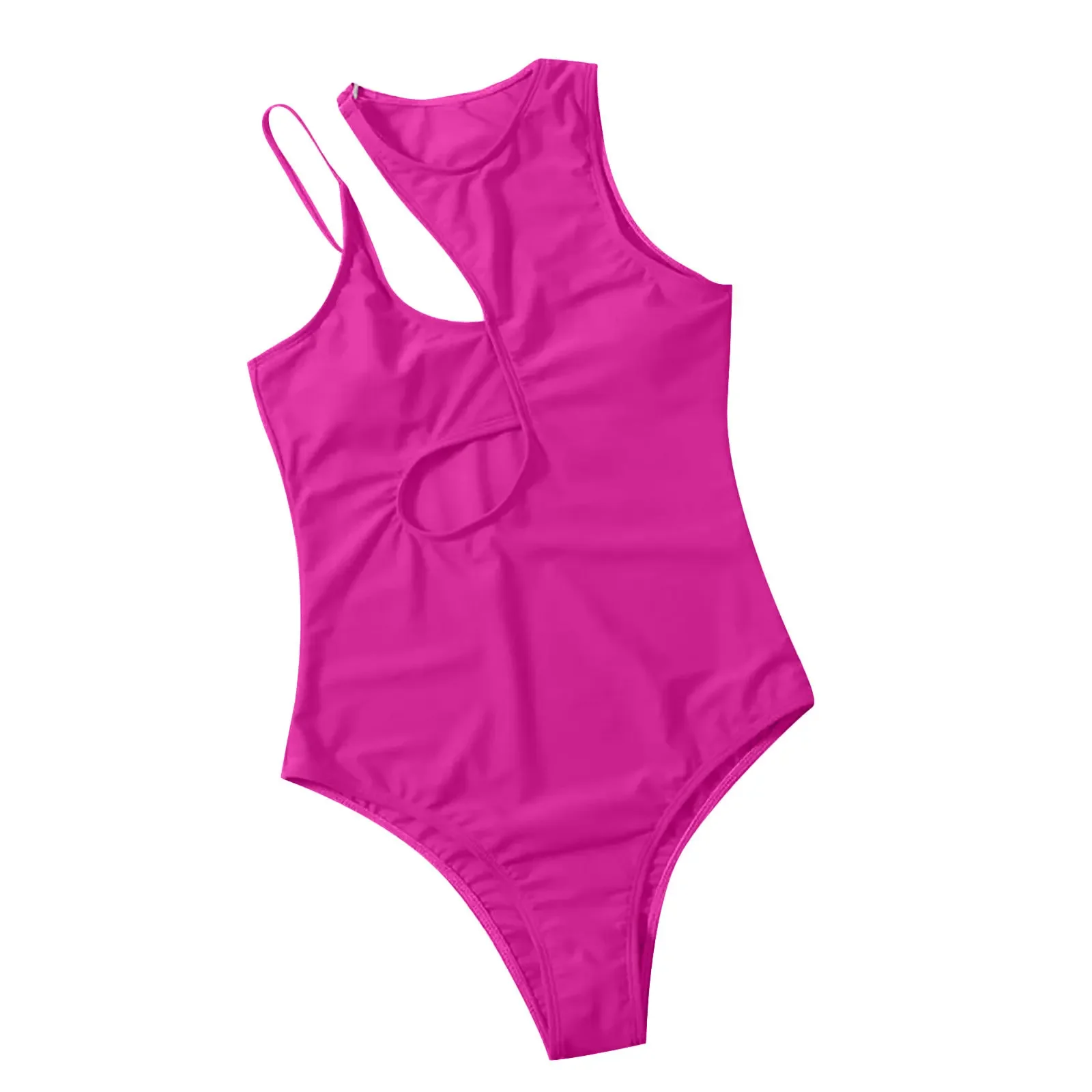 Customized LOGO Cute One Piece Swimwear Bikini Hollow Multi Color One Shoulder Sexy Swimwear women one piece swimsuit