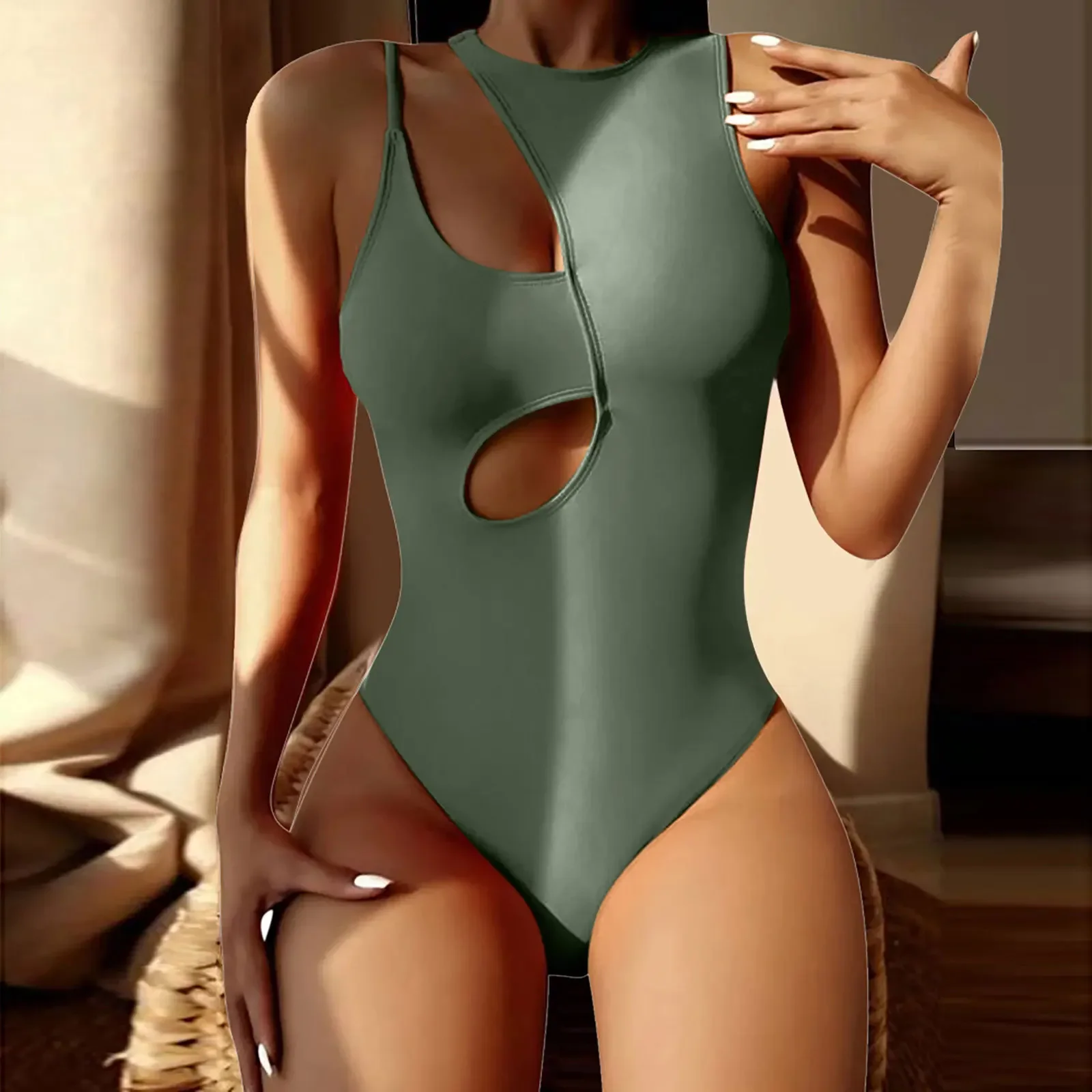 Customized LOGO Cute One Piece Swimwear Bikini Hollow Multi Color One Shoulder Sexy Swimwear women one piece swimsuit