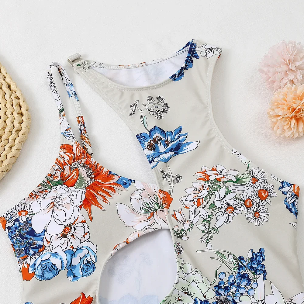 Customized LOGO Cute One Piece Swimwear Bikini Hollow Multi Color One Shoulder Sexy Swimwear women one piece swimsuit
