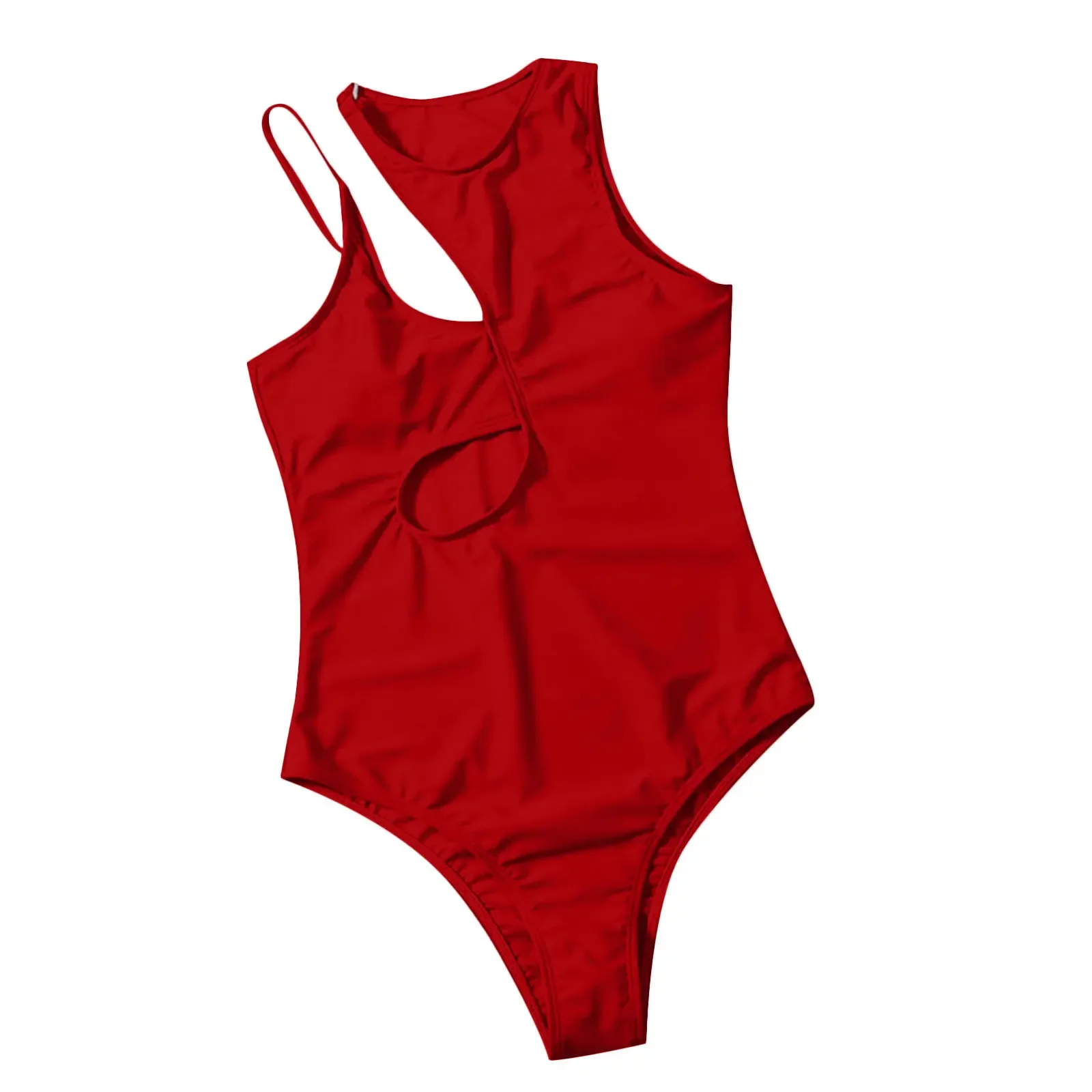Customized LOGO Cute One Piece Swimwear Bikini Hollow Multi Color One Shoulder Sexy Swimwear women one piece swimsuit