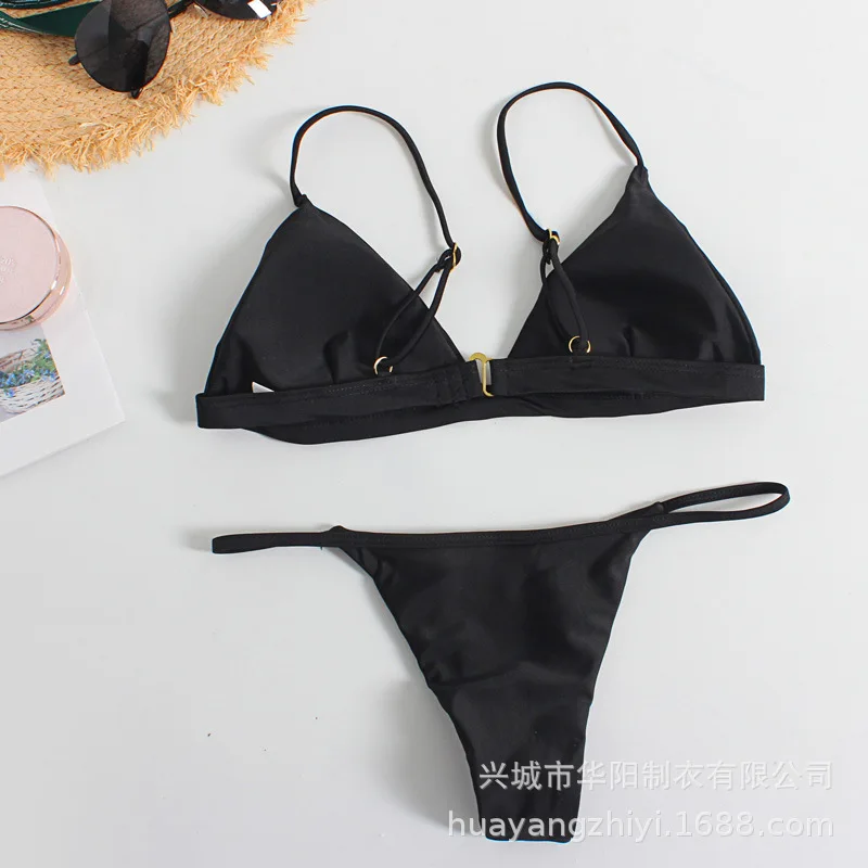 Solid Bikini Set 2020 Sexy 9 Colors Push Up Swimwear Women Brazilian Swimsuit Low Waist Biquini Halter Two Pieces Bathing Suit